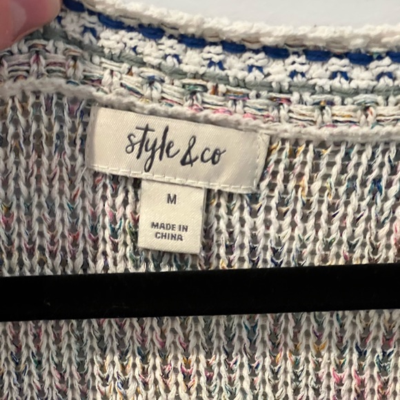 Style & Co Womens Crochet-Trim Tunic - Picture 4 of 5